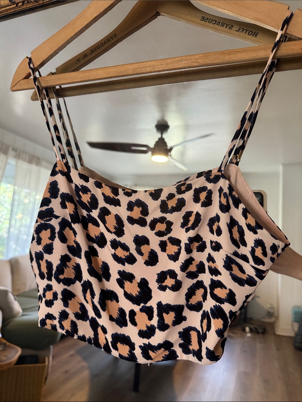 Crop top open tie back